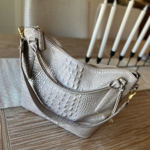 Brahmin Harrison Hobo Croc shoulder bag